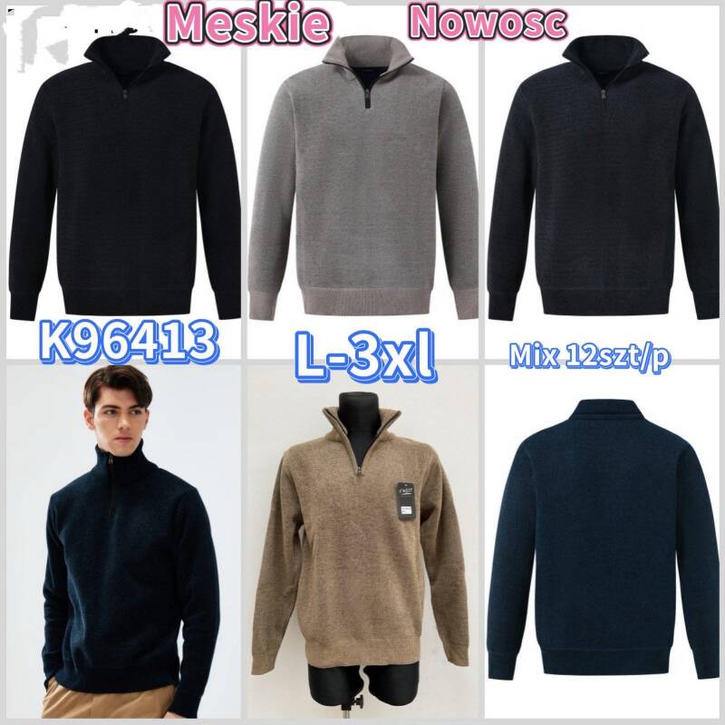 Swetry męska Roz L-3XL, Mix Kolor Paczka 12 szt