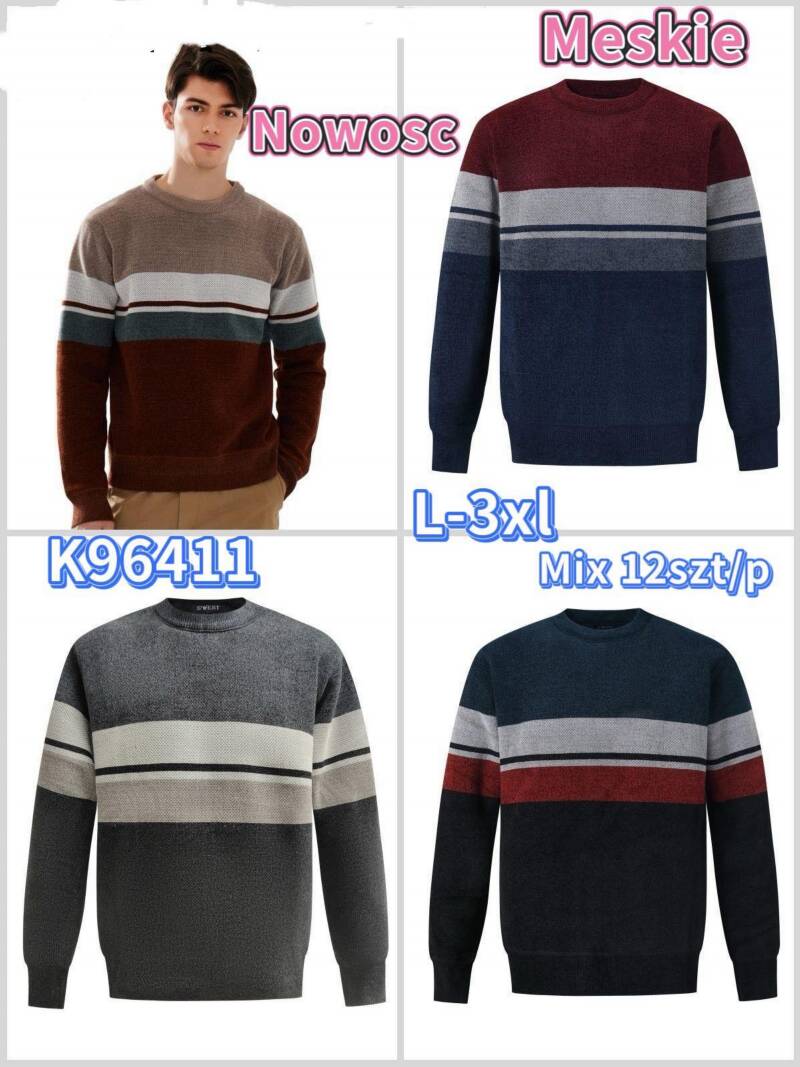 Swetry męska Roz L-3XL, Mix Kolor Paczka 12 szt