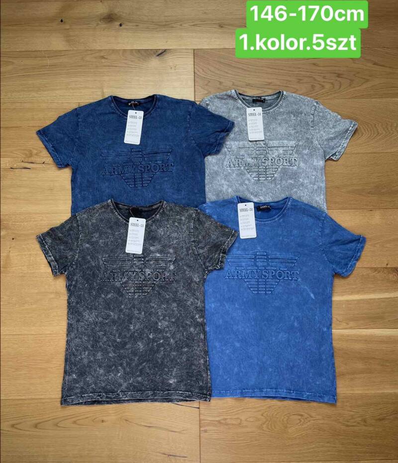 Bluzki chłopięce Roz 146-170, Mix kolor Paczka 5 szt