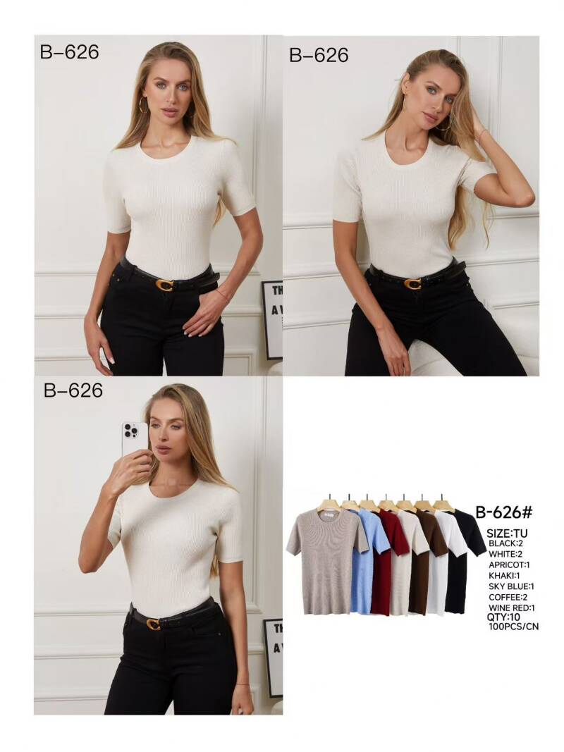 Bluzki damskie Roz Standard, Mix Kolor .Paczka 10 szt.