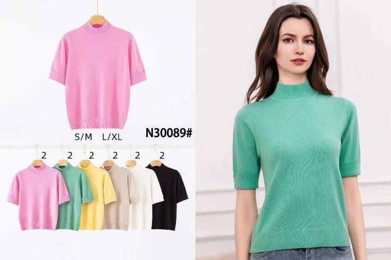 Bluzki damskie Roz S/M-L/XL, Mix Kolor .Paczka 12 szt.