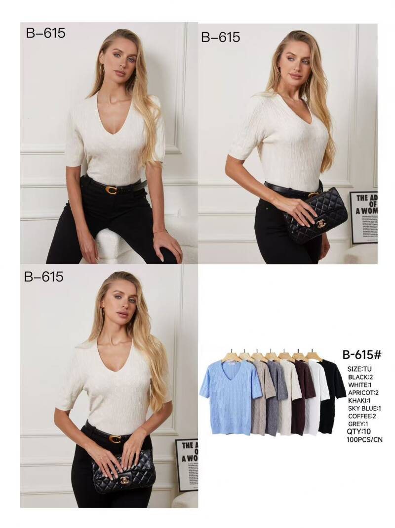 Bluzki damskie Roz Standard, Mix Kolor .Paczka 10 szt.