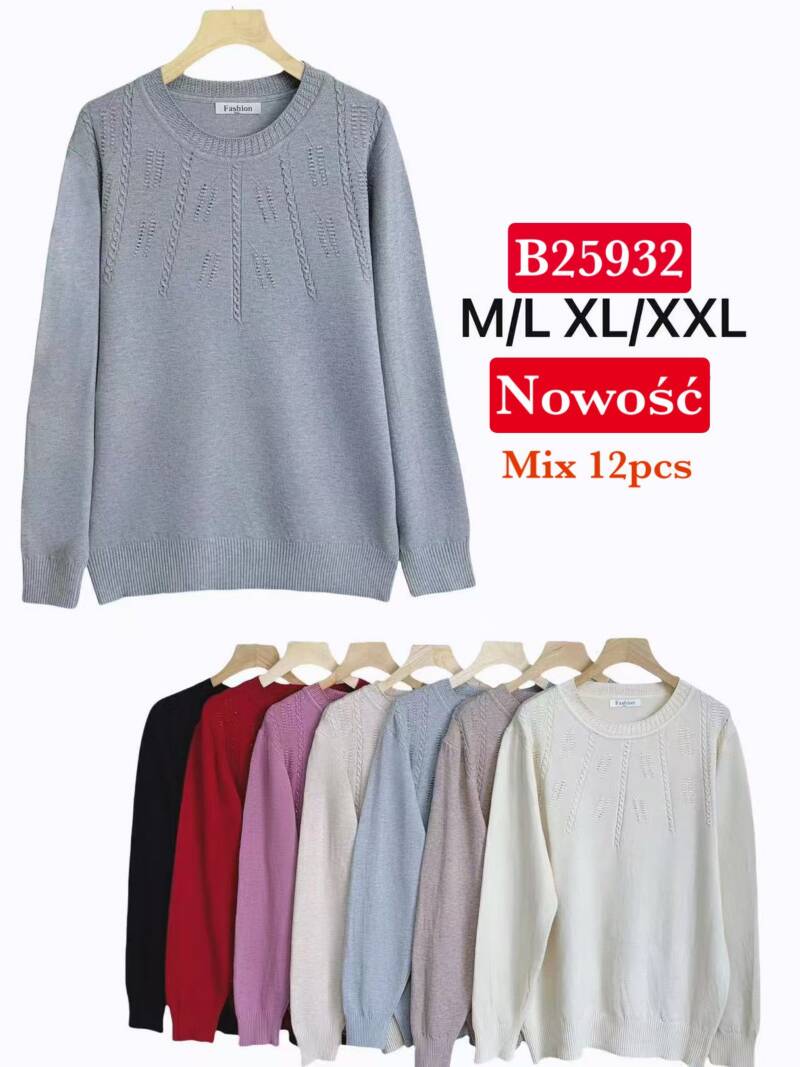 Bluzki damskie Roz M/L-XL-2XL, Mix Kolor .Paczka 12 szt.