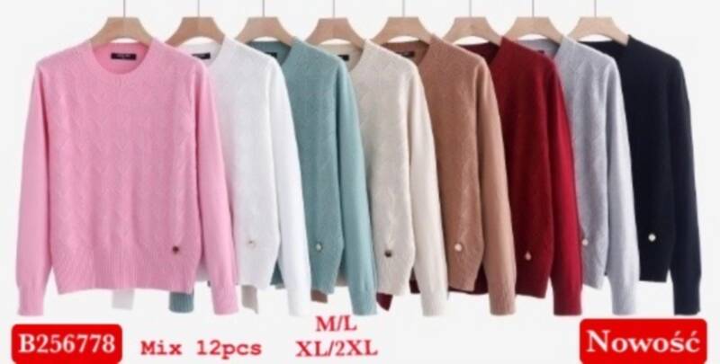 Bluzki damskie Roz M/L-XL-2XL, Mix Kolor .Paczka 12 szt.