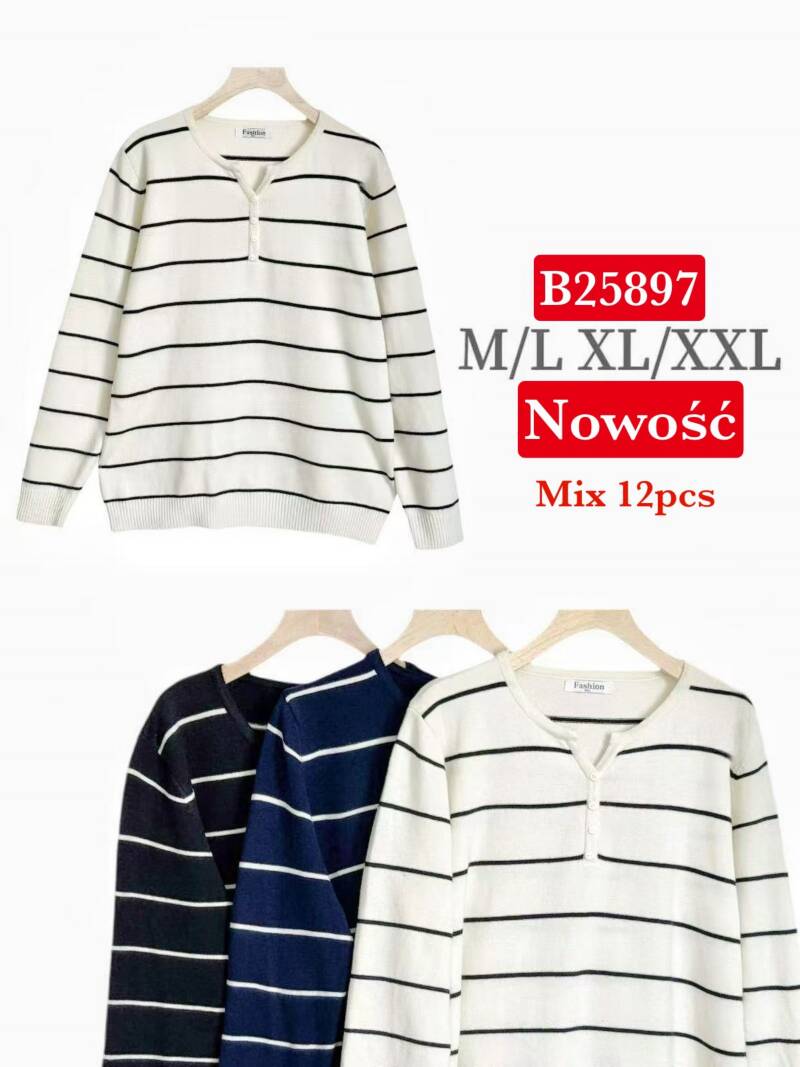 Bluzki damskie Roz M/L-XL-2XL, Mix Kolor .Paczka 12 szt.
