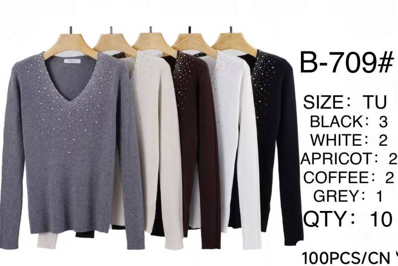 Bluzki damskie Roz Standard, Mix Kolor .Paczka 10 szt.
