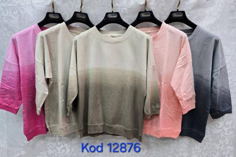 Bluzki damskie ( Turecki produkt) Roz Standard , Mix Kolor .Paczka 12 szt