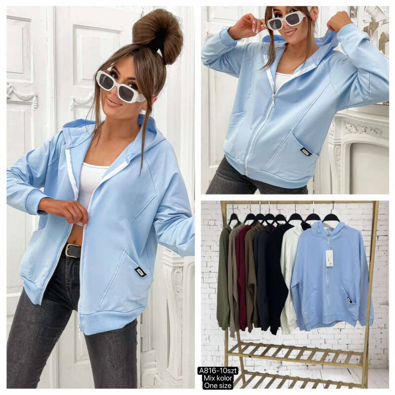 Bluzy damskie Roz Standard, Mix Kolor .Paczka 10 szt.