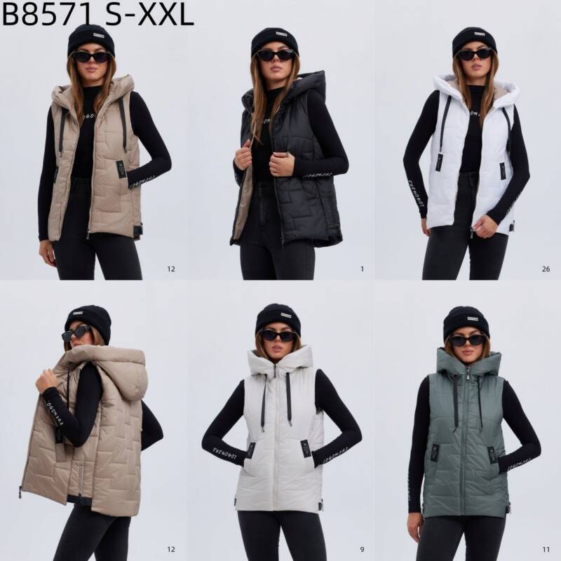 Kamizelka damskie Roz S-2XL, 1 Kolor Paczka 5 szt