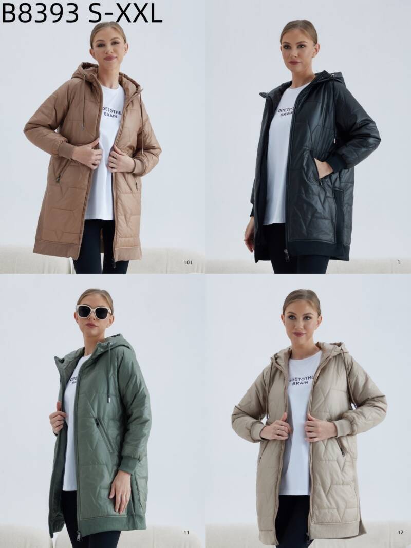 Kurtki damskie zimowe Roz S-2XL, 1 Kolor Paczka 5 szt