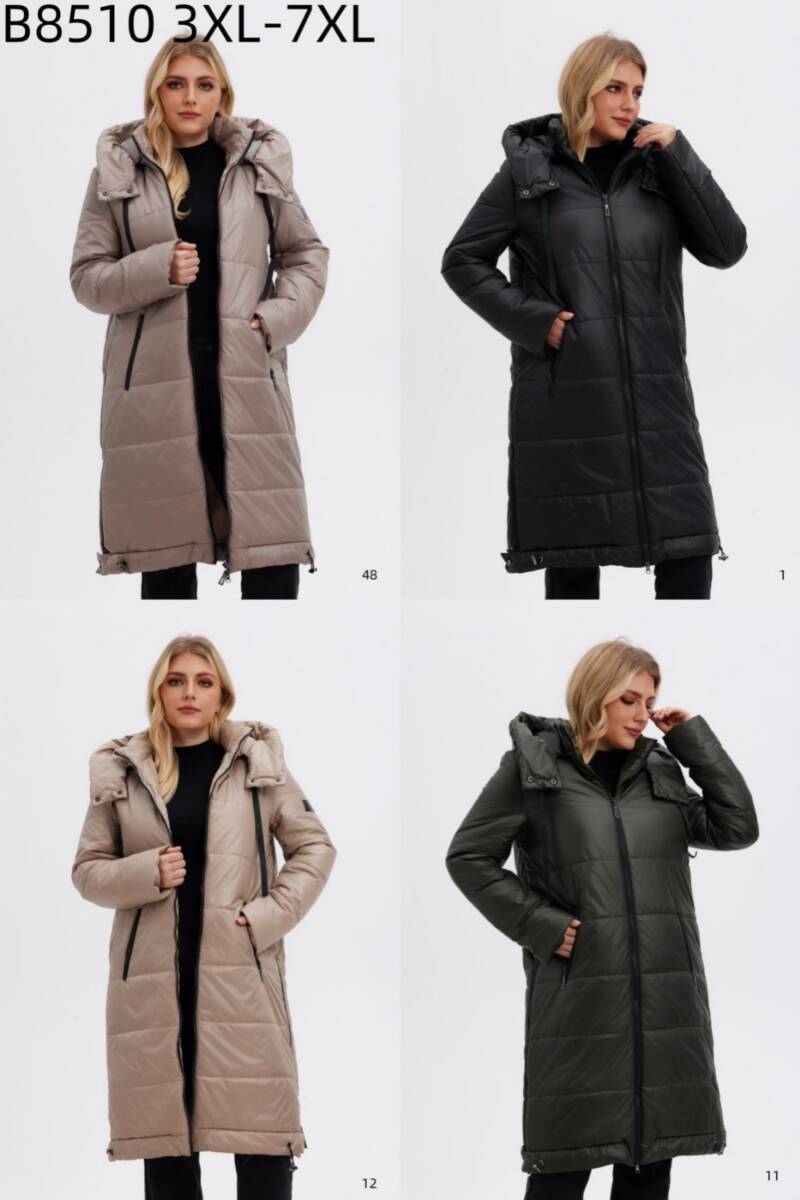 Plaszcze damkie Roz 3XL-7XL, 1 Kolor Paczka 5 szt
