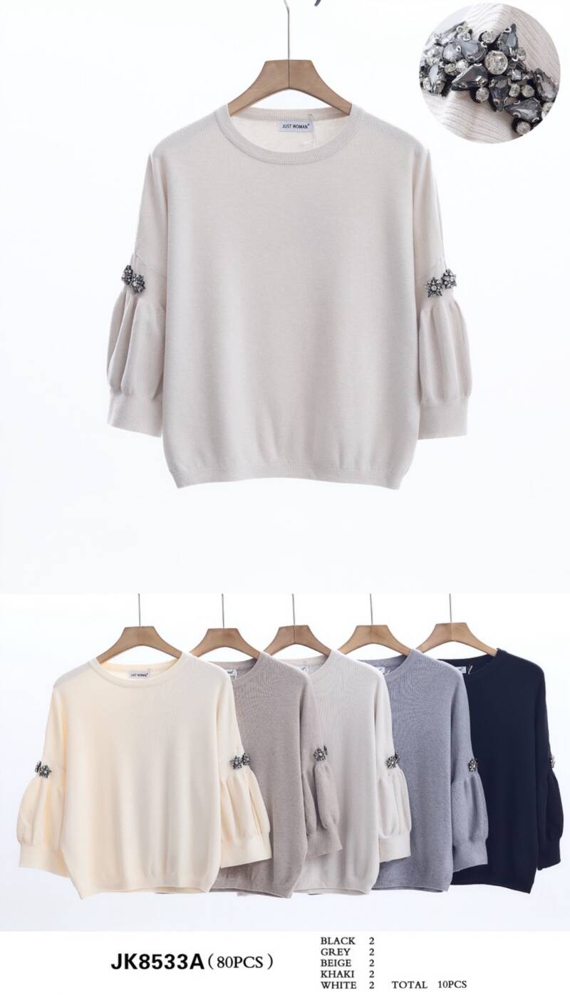 Bluzki damskie Roz Standard, Mix Kolor .Paczka 12 szt.