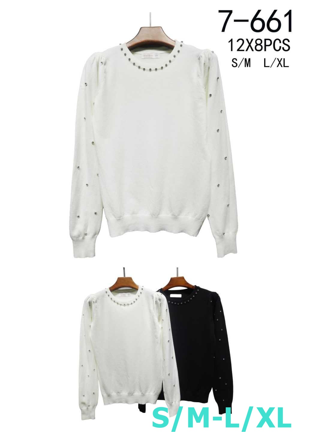 Swetry damskie Roz S/M-L/XL, Mix Kolor Paczka 12 szt