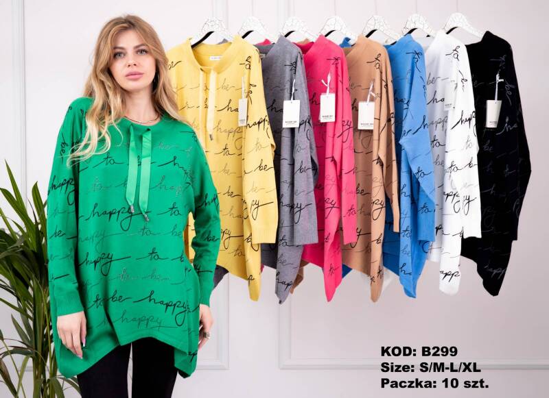 Swetry damskie Roz S/M-L/XL, Mix Kolor Paczka 10 szt