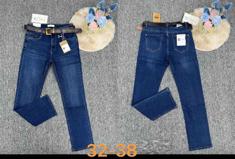 Spodnie damskie jeansy Roz 32-38, 1 Kolor Paczka 10 szt