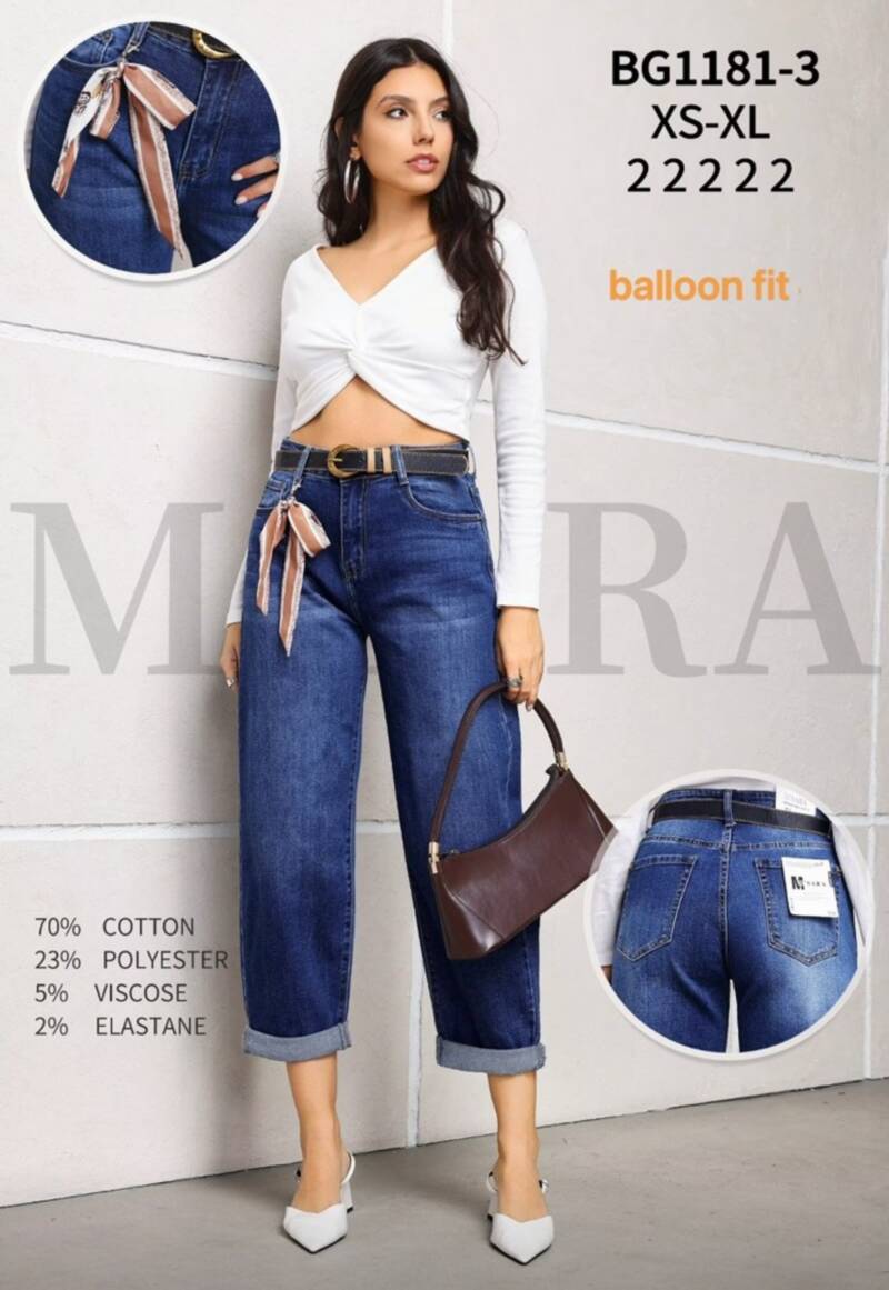 Spodnie damskie jeansy Roz XS-XL, 1 Kolor Paczka 10 szt