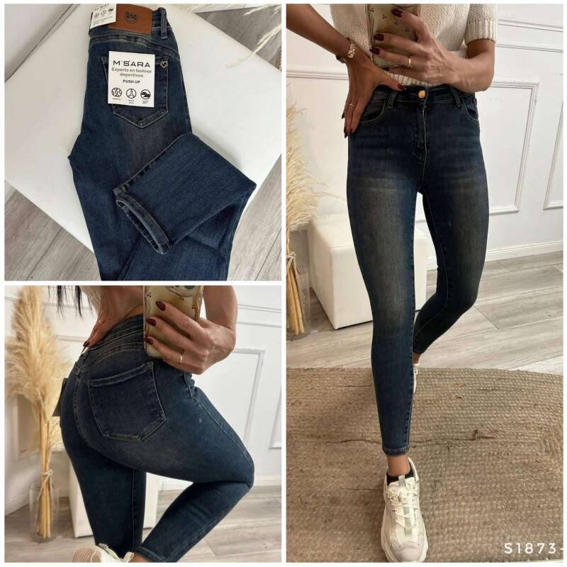 Spodnie jeansy damskie Roz XS-XL, 1 Kolor Paczka 10 szt