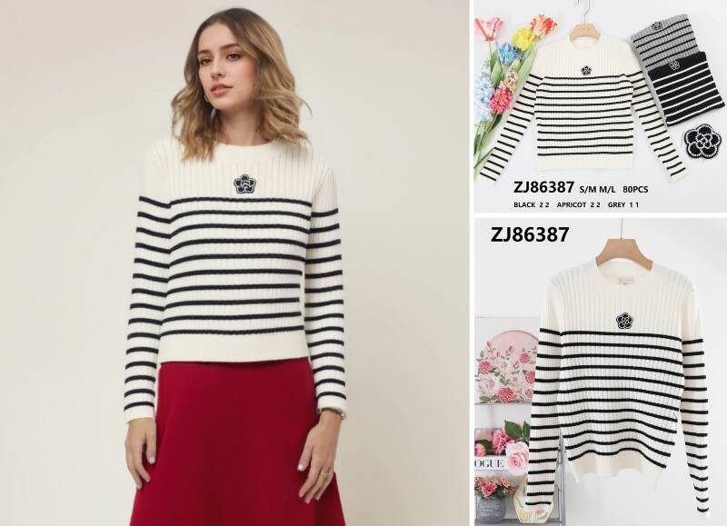 Swetry damska (Francja produkt) Roz S/M-M/L, Mix Kolor .Paczka 10 szt.