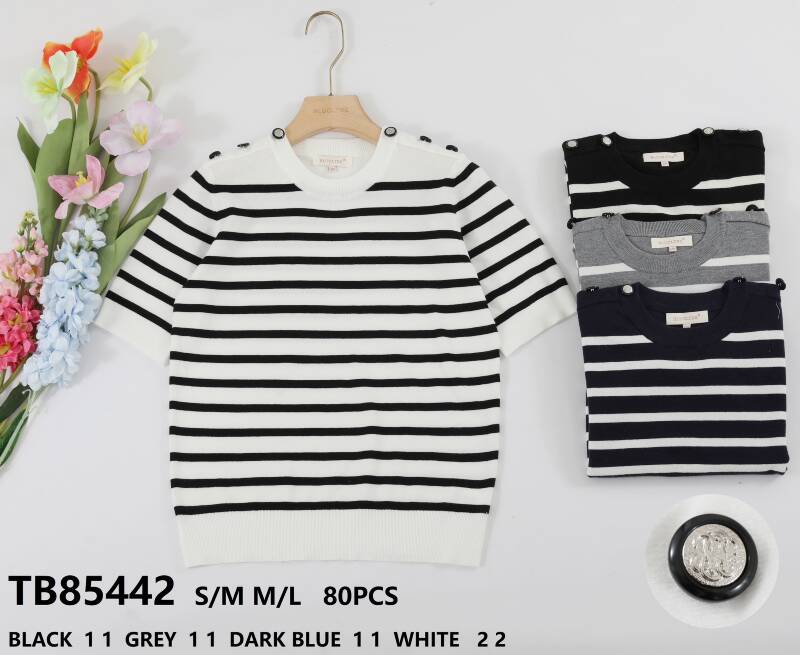 Bluzka damska (Francja produkt) Roz S/M-M/L, Mix Kolor .Paczka 10 szt.