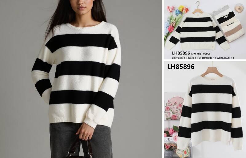 Swetry damska (Francja produkt) Roz S/M-M/L, Mix Kolor .Paczka 10 szt.