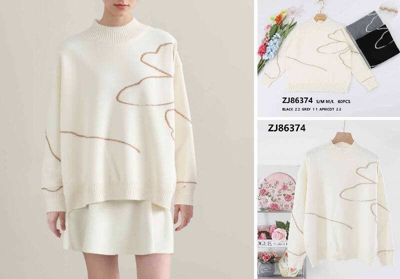 Swetry damska (Francja produkt) Roz S/M-M/L, Mix Kolor .Paczka 10 szt.