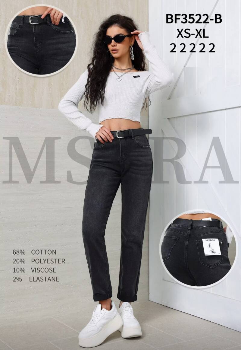 Spodnie damskie jeans Roz XS-XL, 1 Kolor .Paczka 10 szt.