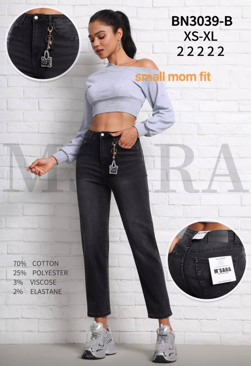 Spodnie damskie jeans Roz XS-XL, 1 Kolor .Paczka 10 szt.