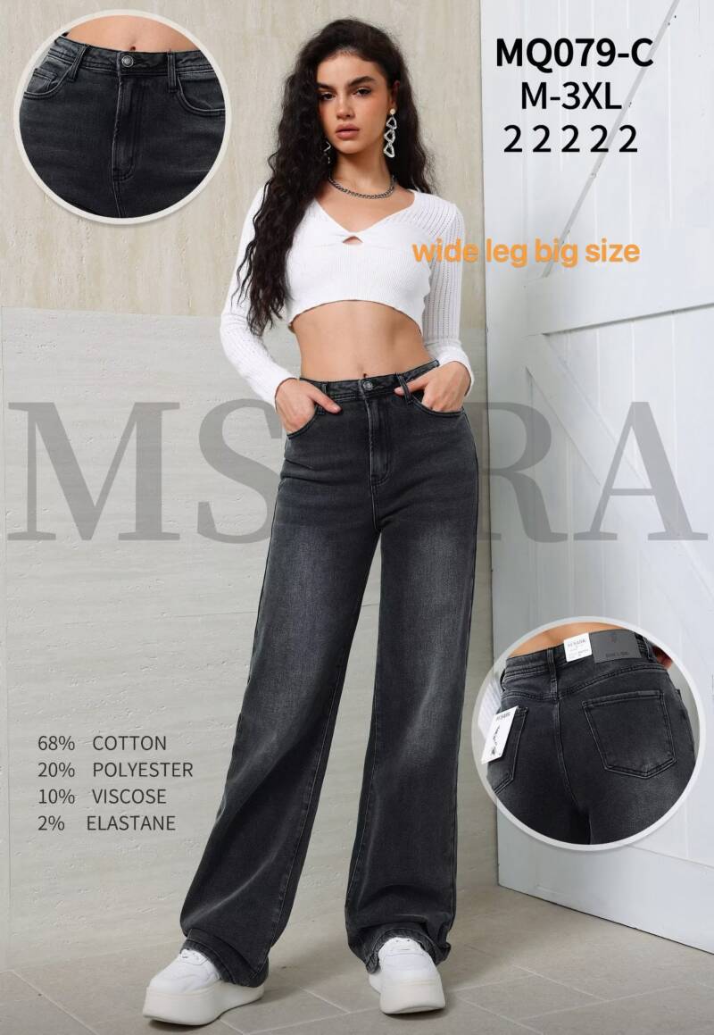 Spodnie damskie jeans Roz M-3XL, 1 Kolor .Paczka 10 szt.
