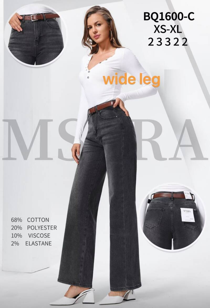 Spodnie damskie jeans Roz XS-XL, 1 Kolor .Paczka 10 szt.