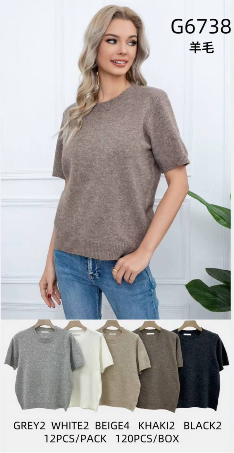  Bluzki damskie  Roz Standard, Mix Kolor .Paczka 12 szt.