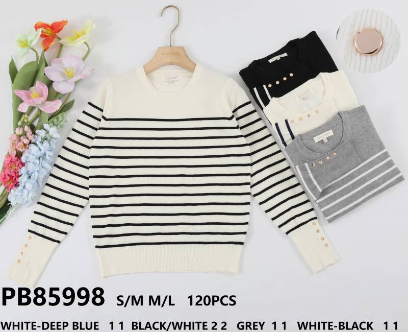 Swetry damskie (Francja produkt) Roz S/M-M/L, Mix Kolor Paczka 10 szt.
