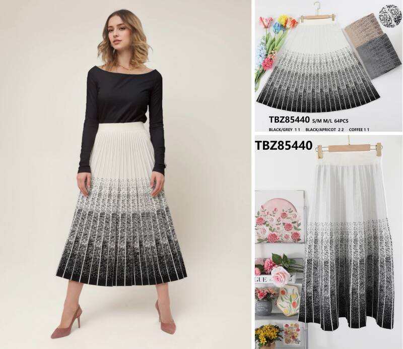  Spódnica damska (Francja produkt) Roz S/M-M/L, Mix Kolor .Paczka 8 szt.