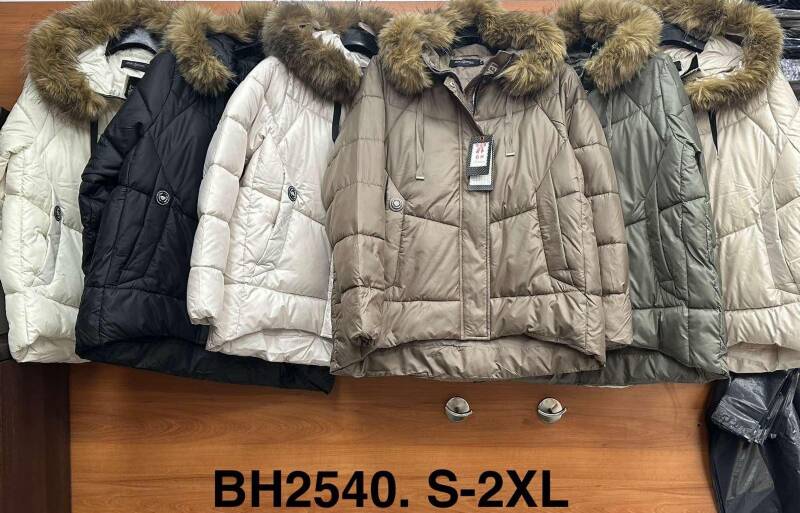 Kurtki damskie zimowe Roz S-2XL, 1 Kolor Paczka 5 szt