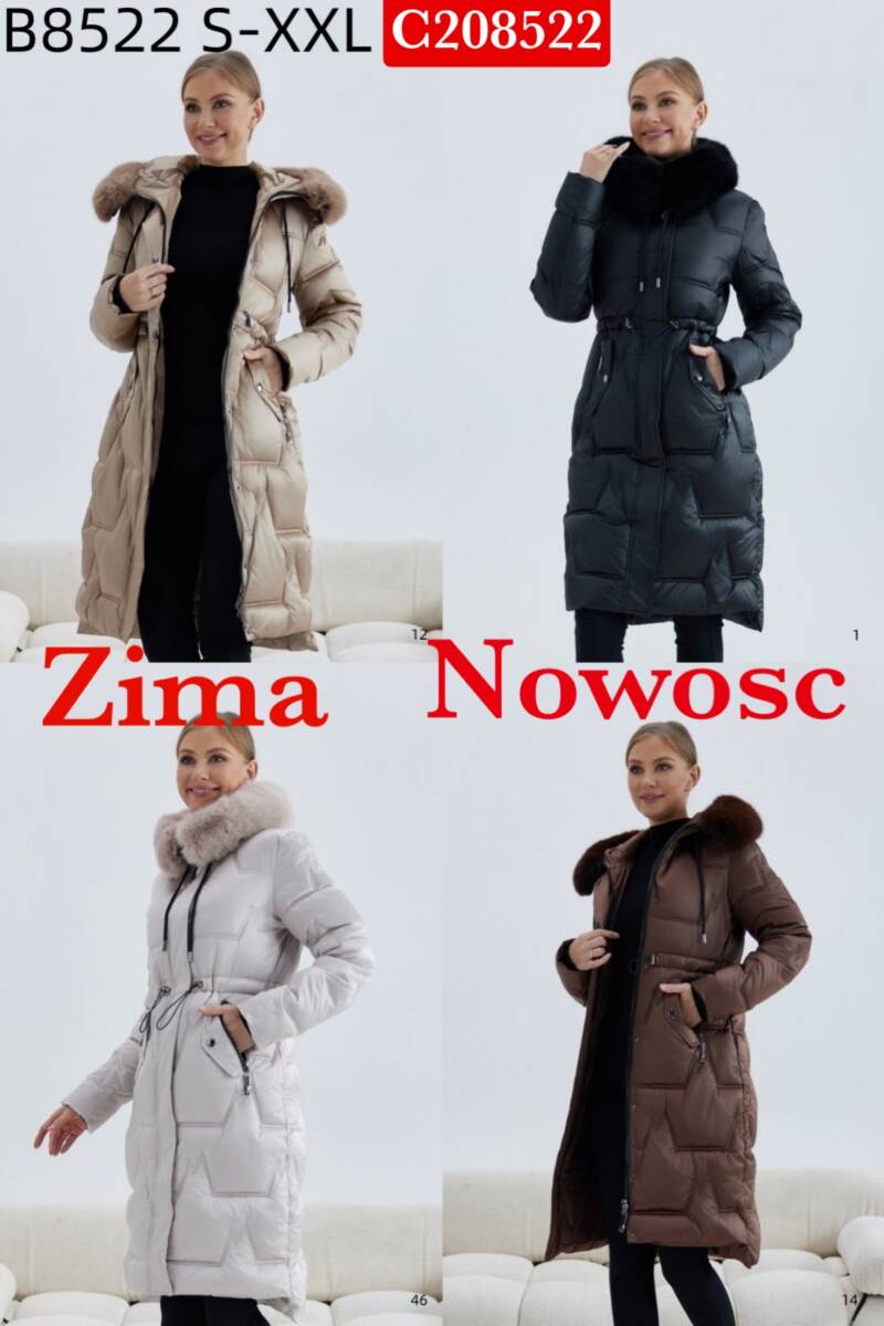 Plaszcze damkie Roz S-2XL, 1 Kolor Paczka 5 szt