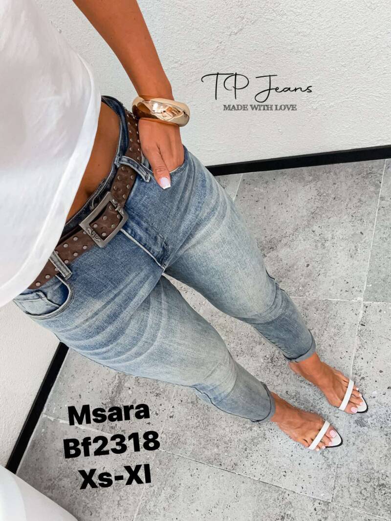 Spodnie damskie jeansy Roz XS-XL, 1 Kolor Paczka 12 szt