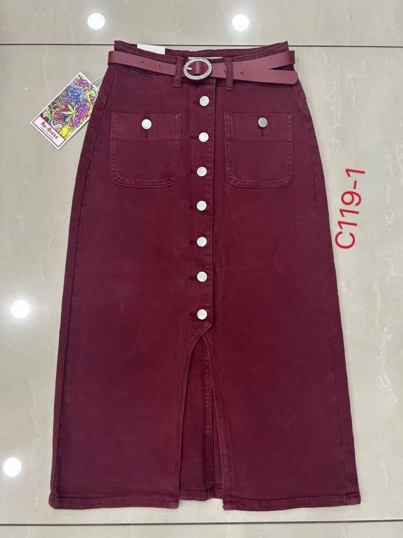 Spódnice damskie jeansy Roz XS-XL, 1 Kolor Paczka 12 szt