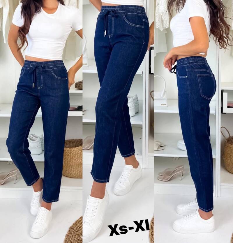 Spodnie damskie jeansy Roz XS-XL, 1 Kolor Paczka 12 szt