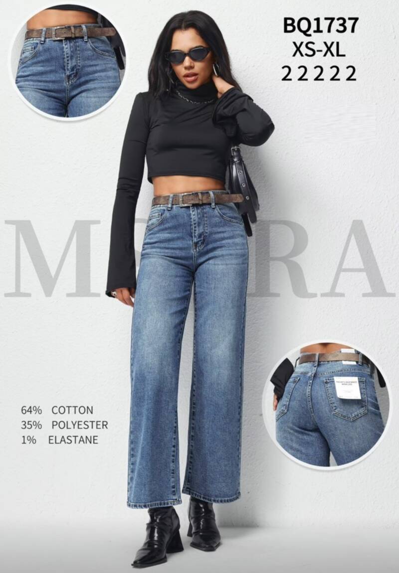 Spodnie damskie jeansy Roz XS-XL, 1 Kolor Paczka 10 szt