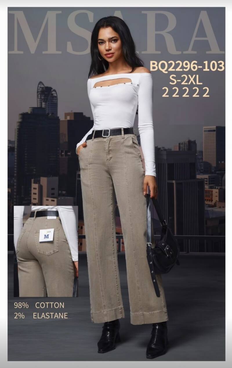 Spodnie damskie jeansy Roz S-2XL, 1 Kolor Paczka 12 szt