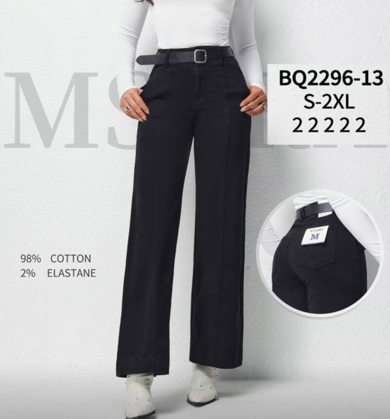 Spodnie damskie jeansy Roz S-2XL, 1 Kolor Paczka 12 szt
