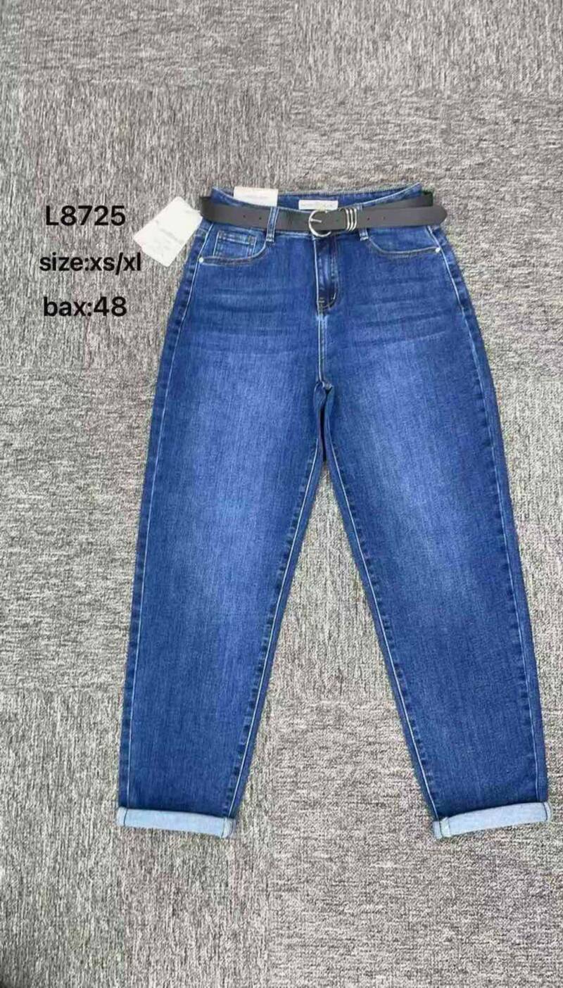Spodnie damskie jeansy Roz XS-XL, 1 Kolor Paczka 12 szt