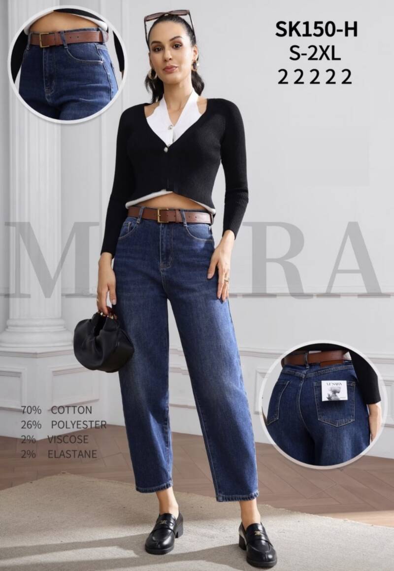Spodnie damskie jeansy Roz S-2XL, 1 Kolor Paczka 10 szt