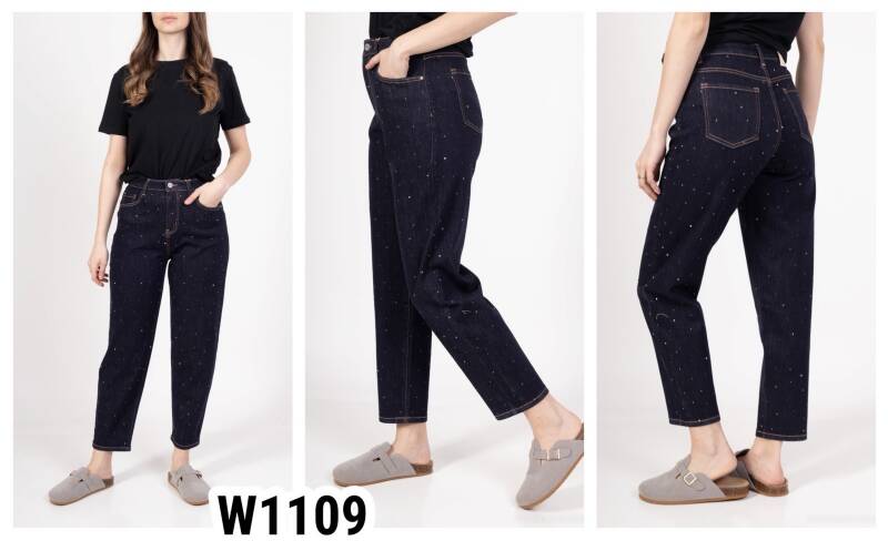 Spodnie damskie jeansy Roz XS-XL, 1 Kolor Paczka 10 szt