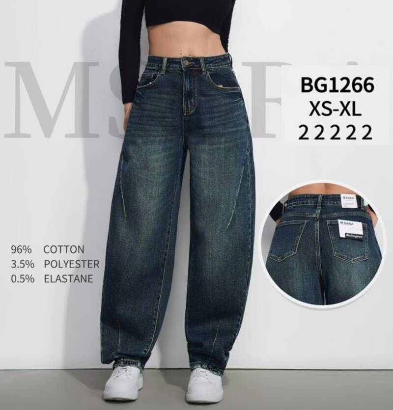 Spodnie damskie jeansy Roz XS-XL, 1 Kolor Paczka 10 szt