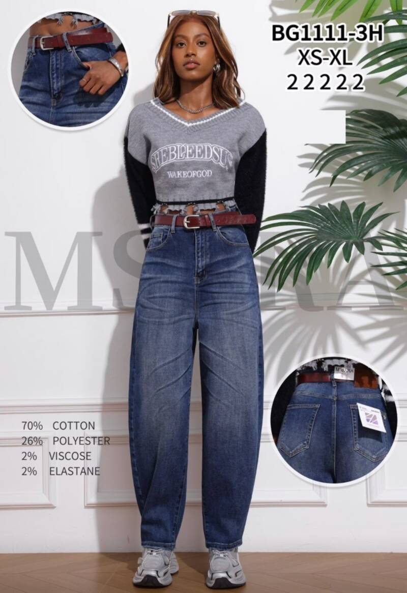 Spodnie damskie jeansy Roz XS-XL, 1 Kolor Paczka 10 szt