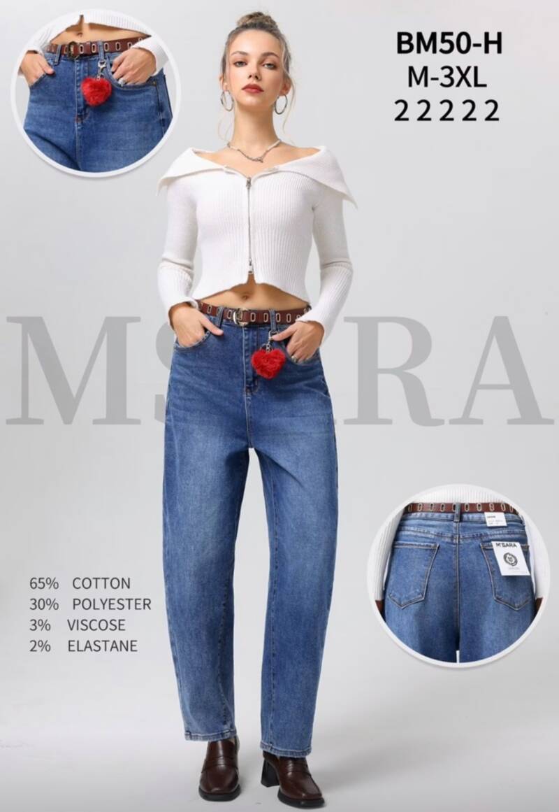 Spodnie damskie jeansy Roz M-3XL, 1 Kolor Paczka 10 szt