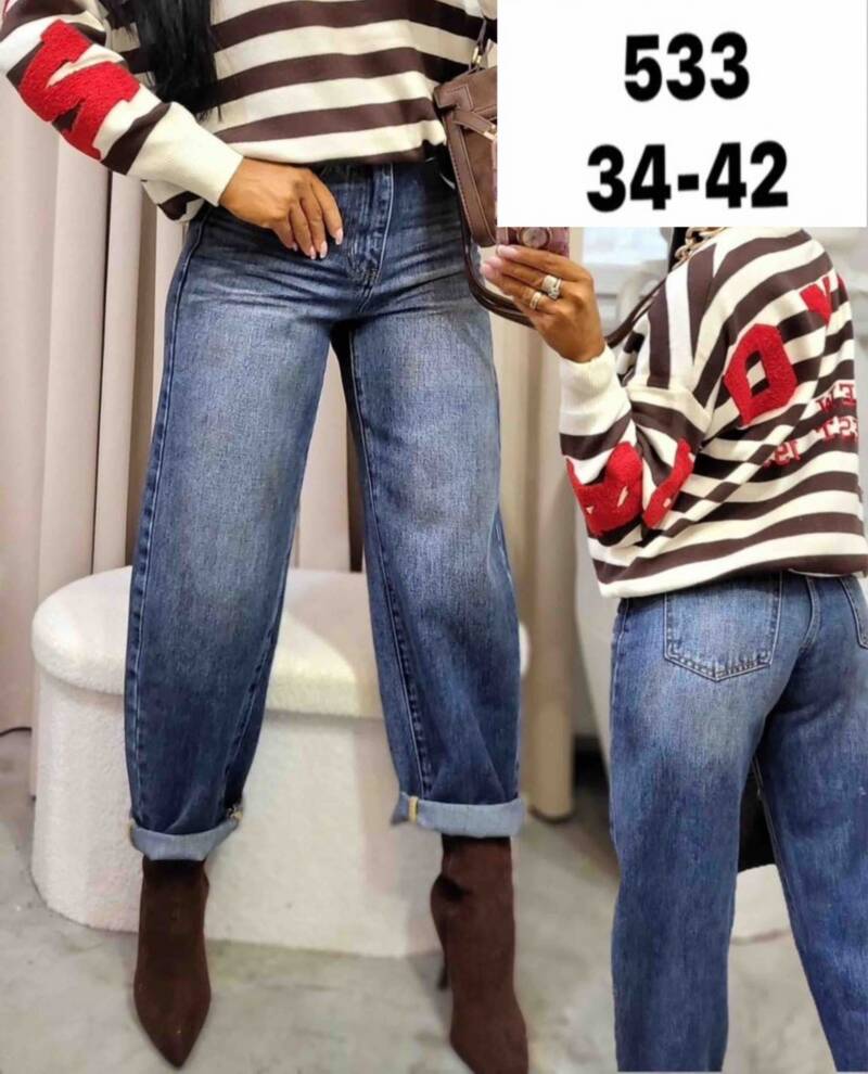 Spodnie damskie jeansy Roz 34-42, 1 Kolor Paczka 10 szt