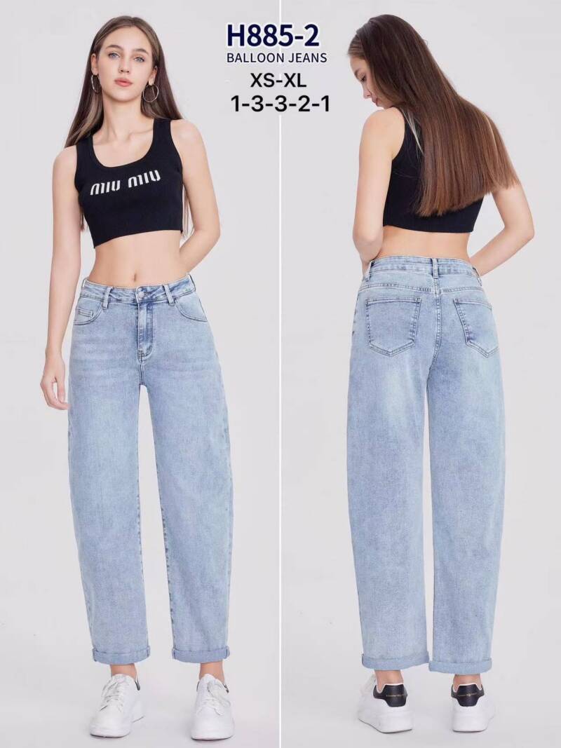 Spodnie damskie jeansy Roz XS-XL, 1 Kolor Paczka 10 szt