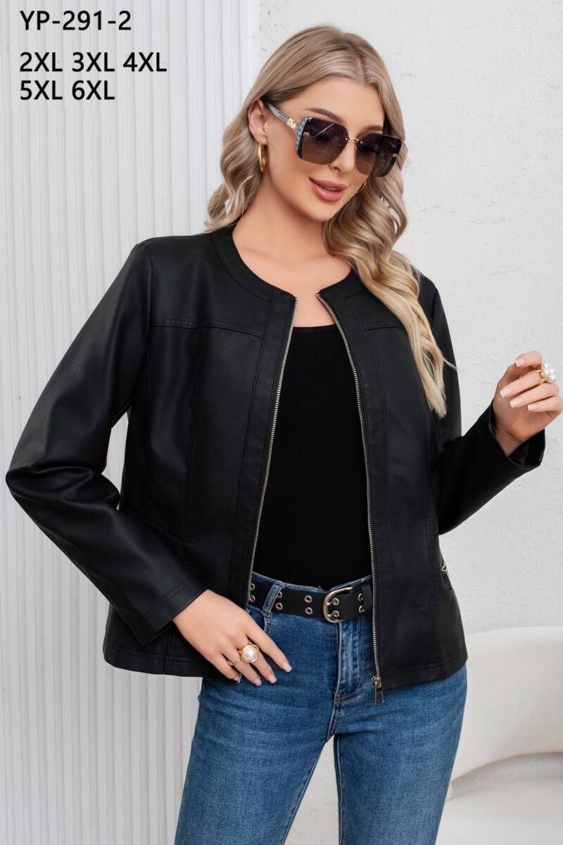 Kurtki damskie skórzana Roz 2XL-6XL, 1 Kolor Paczka 5 szt