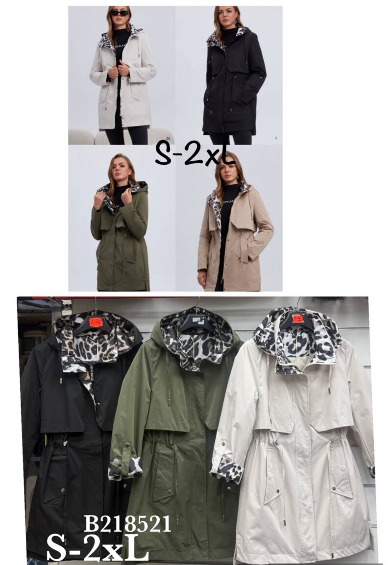 Kurtki damskie cienki Roz S-2XL, 1 Kolor Paczka 5 szt